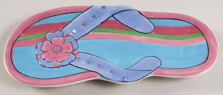 Fabulous Flip Flops Appetizer Plate by Boston Warehouse