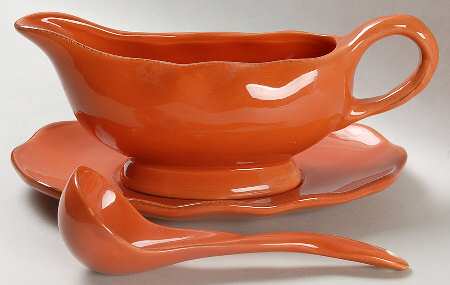 Harvest Dried Peach Gravy Boat & Underplate with Ladle