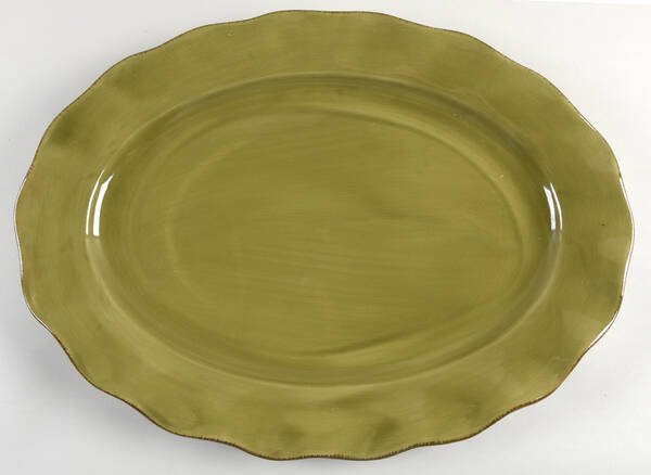 Harvest Green Saddle 20" Oval Serving Platter