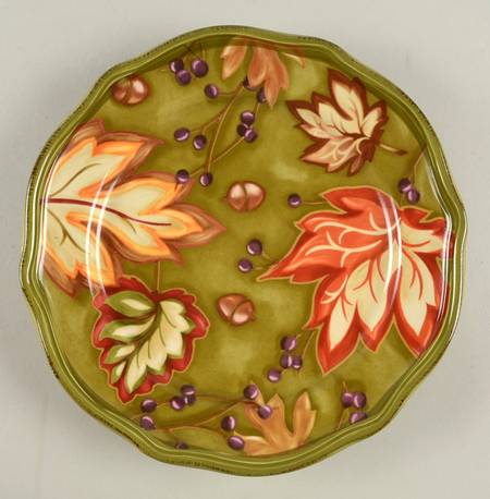 Harvest Green Saddle Salad Plate