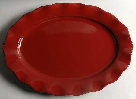 Harvest Red Garnet 20" Oval Serving Platter