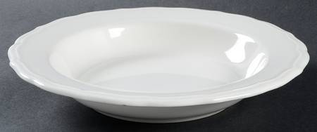Louisa Cream Large Rim Soup Bowl
