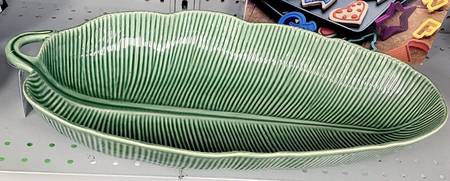 Banana Leaf Green 21" Oval Serving Platter
