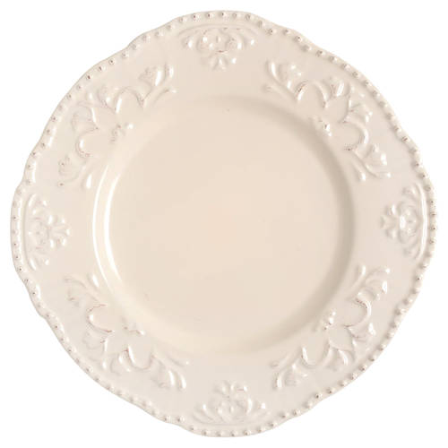 Medallion Wreath Cream Mist Salad Plate