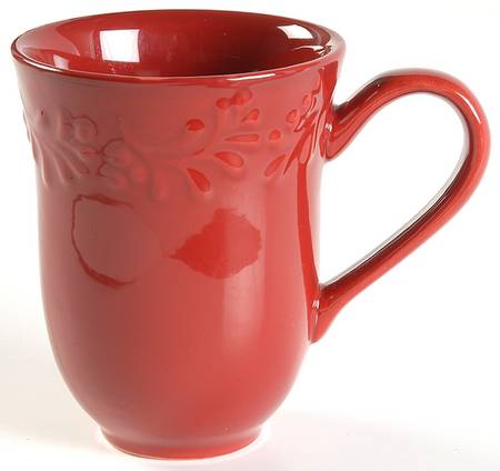 Embossed Christmas Mistletoe Mug