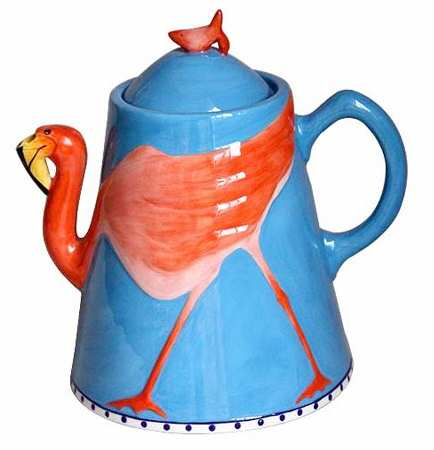Flamingo Teapot & Lid