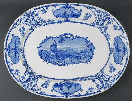 Delftland 16" Oval Serving Platter