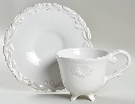 Holiday Bough Footed Cup & Saucer Set