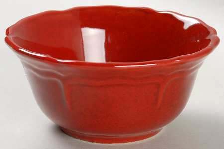 Simply Fluted Red Garnet 4" All Purpose Bowl