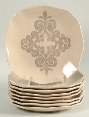 Antique Scroll Salad/Dessert Plate - Set of 8