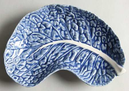 Cabbage Sapphire Blue Crescent Salad Plate