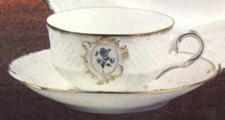 Bonneval Bleu Flat Cup & Saucer Set