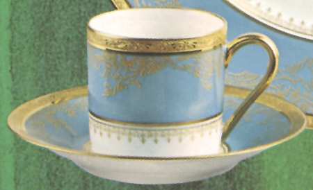 Incrustation Aquq Flat Cup & Saucer Set