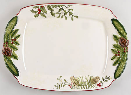 Winter Forest 19" Oval Serving Platter