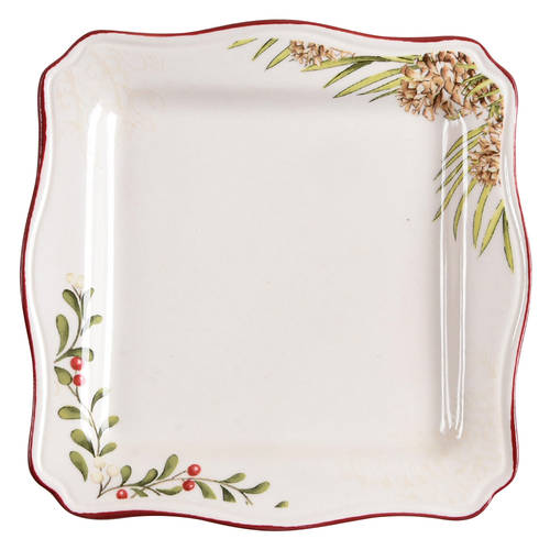 Winter Forest Square Appetizer Plate
