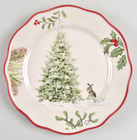 Winter Forest Salad Plate