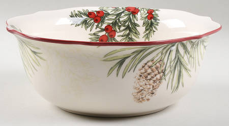 Winter Forest 10" Large Salad Serving Bowl