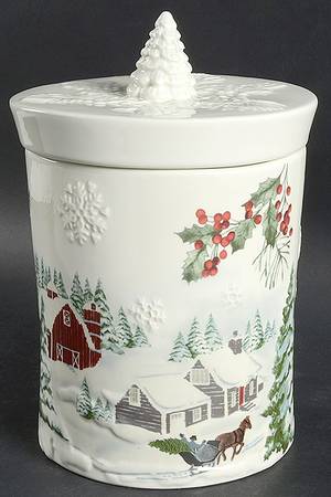 Winter Forest Cookie Jar & Lid