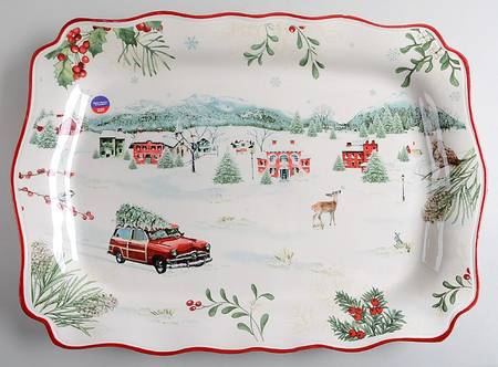 Winter Forest 19" Rectangular Serving Platter