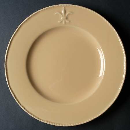 Fleur de Lis Yellow Service Plate (Charger)
