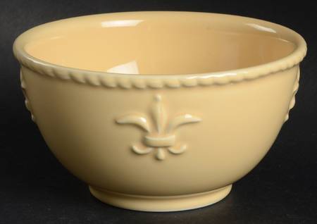Fleur de Lis Yellow Coupe Cereal Bowl