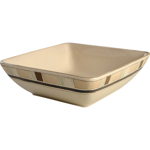 Cream Mosaic 10" Square Serving Bowl