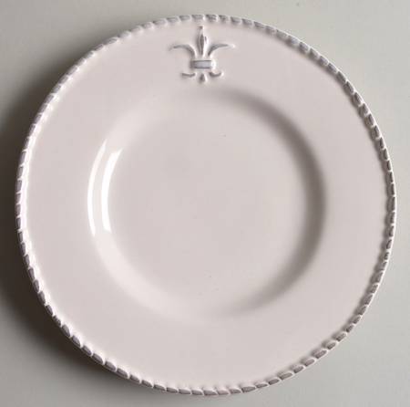 Fleur de Lis Cream Salad Plate