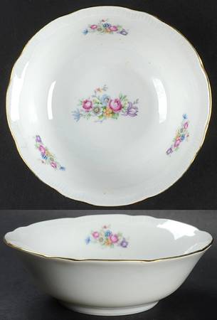 Bouquet (Small Floral, Ribbed Edge) Fruit/Dessert (Sauce) Bowl