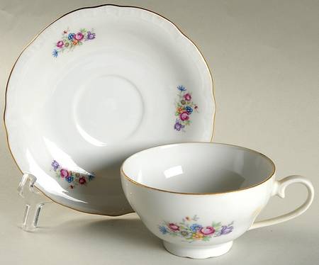 Footed Cup & Saucer Set