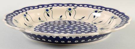 107 Large Round Scalloped Dish