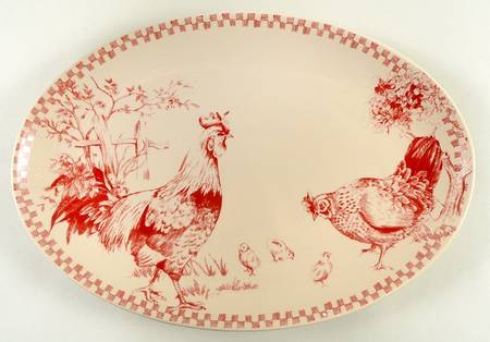 Chanticleer Country 13" Oval Serving Platter