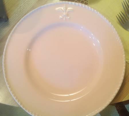 Fleur de Lis Pink Dinner Plate
