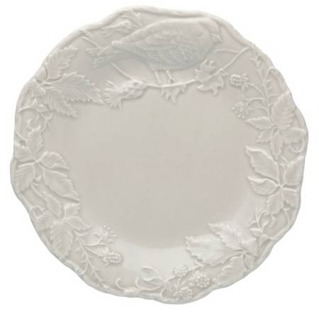 Artichoke and Bird Sandy Grey Salad/Dessert Plate