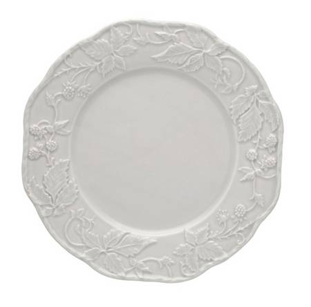Artichoke and Bird Sandy Grey Dinner Plate