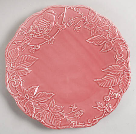 Artichoke and Bird Dark Pink Service Plate (Charger)