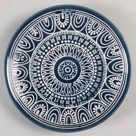 Medallion Teal Salad Plate