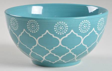 Moroccan Turquoise Soup/Cereal Bowl by Baum Brothers