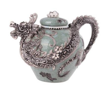 Green Dragon Teapot & Lid