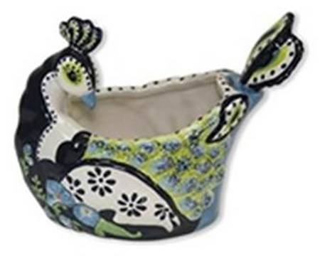 Peacock Dip Bowl & Spreader Set