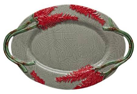 Tropical 17" Oval Handled Platter