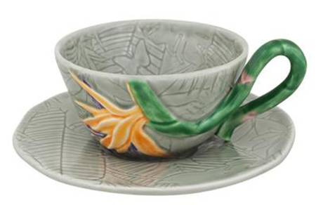 Tropical Flat Cup & Saucer Set