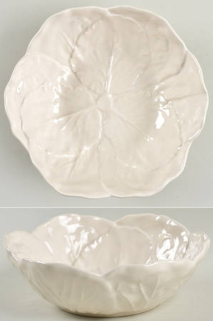 Cabbage Beige (Branco) Coupe Soup Bowl