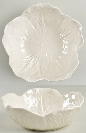 Cabbage Beige (Branco) Coupe Soup Bowl