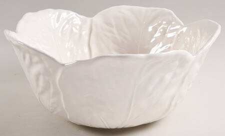 Cabbage Beige (Branco) 11" Round Serving Bowl
