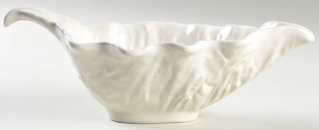 Cabbage Beige (Branco) Gravy Boat
