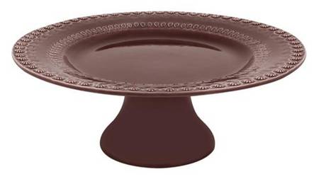 Fantasia (Fantasy) Cocoa Brown 11" Diameter Pedestal Cake Stand