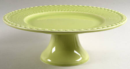 Fantasia (Fantasy) Bright Green 11" Diameter Pedestal Cake Stand