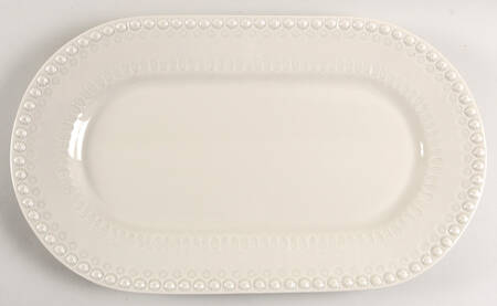Fantasia (Fantasy) Sandy Grey 17" Oval Serving Platter