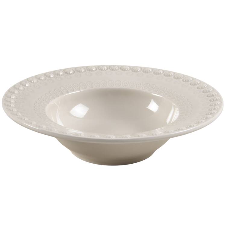 Fantasia (Fantasy) Sandy Grey Rim Soup Bowl