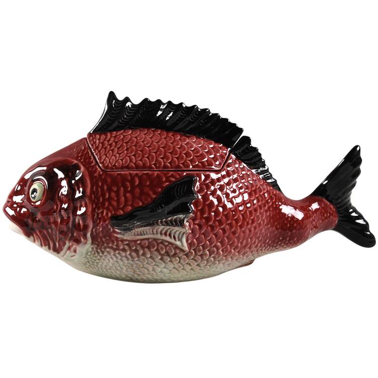 Fish Red Tureen & Lid